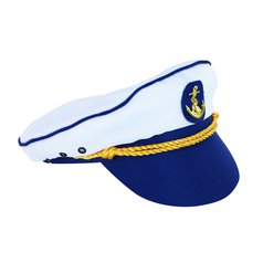 Dětská kapitánská čepice modro / bílá